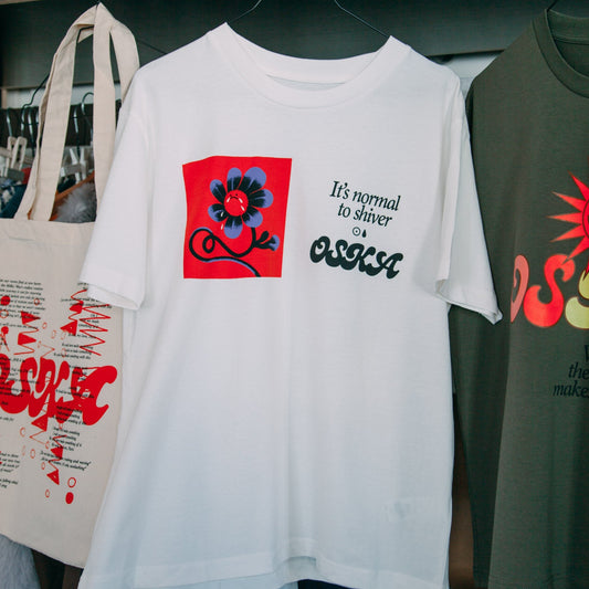 OSKA T-Shirt "Flower" -white