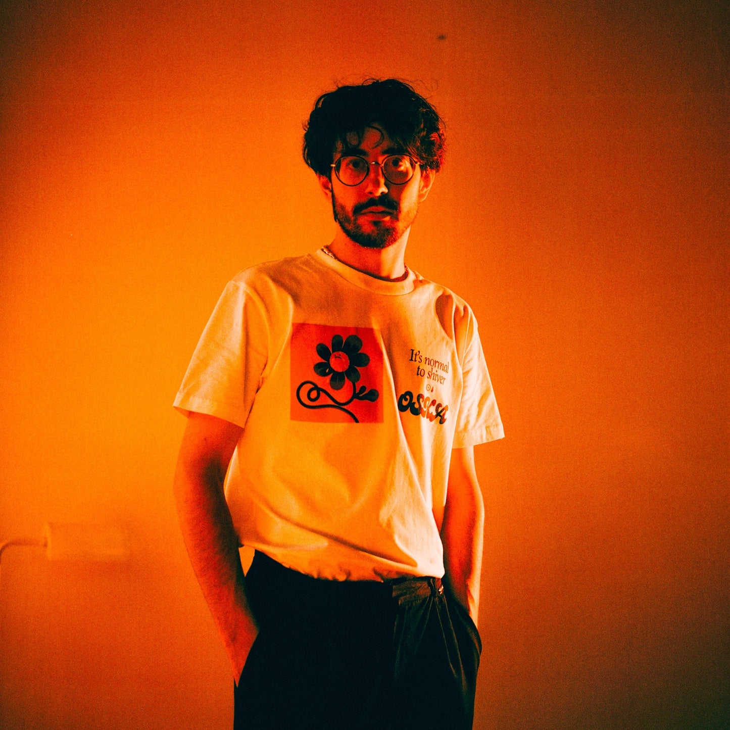 OSKA T-Shirt "Flower" -white