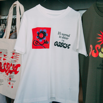 OSKA T-Shirt "Flower" -white